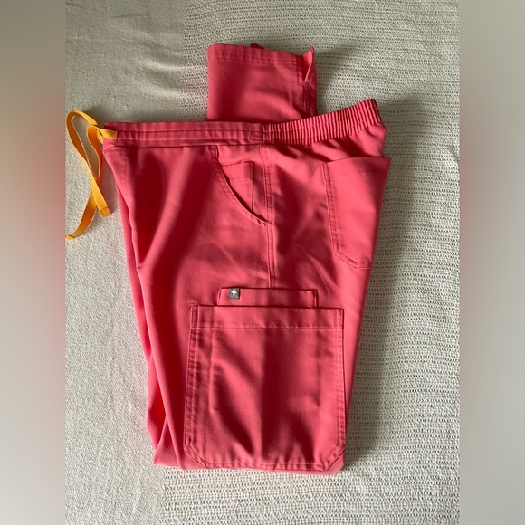 Figs Pink Straight Leg Pants Modern Tailored Fit - Picture 9 of 9